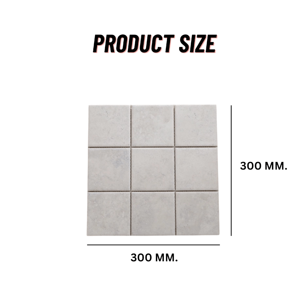 โมเสคเซรามิค TIMELESS TILES รุ่น RAWRY 30X30 ซม. สีเทาอ่อน CLASSIC GRAY สไตล์ลอฟต์